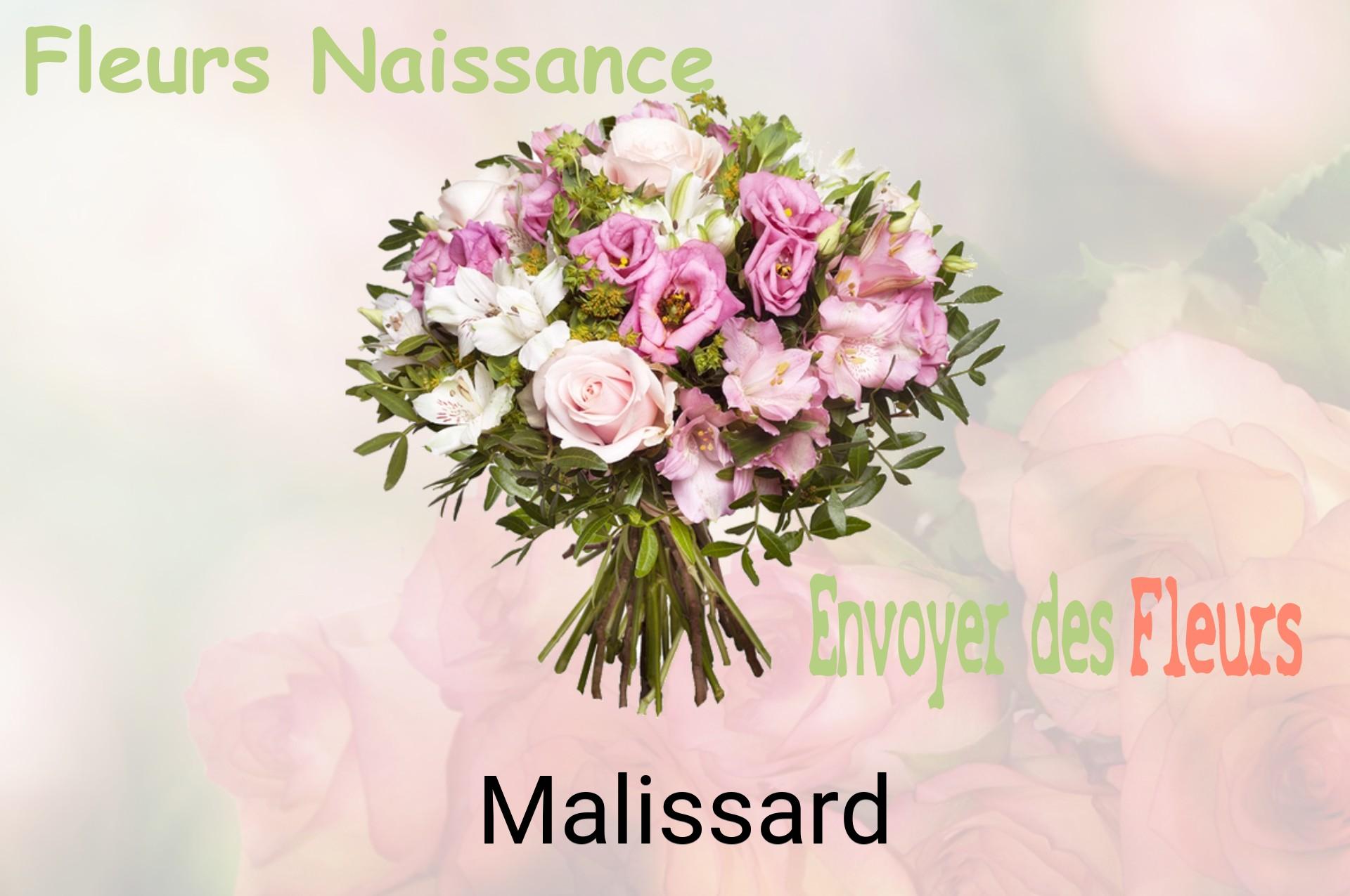 Bouquet de fleurs de naissance livré à Malissard