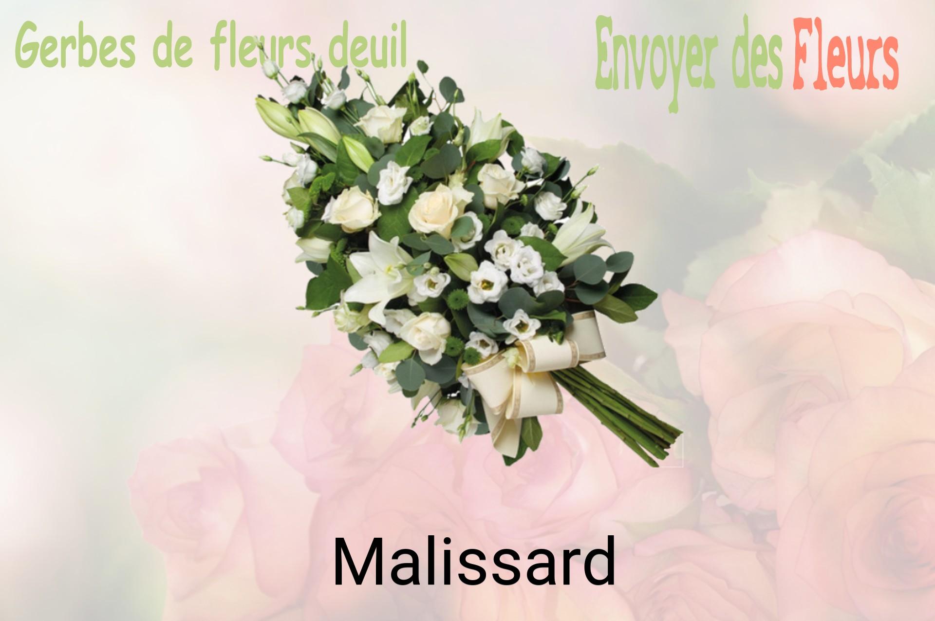 Gerbe de fleurs de deuil livrée à Malissard